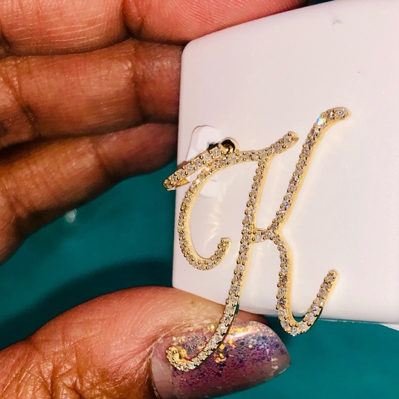 10k REAL GOLD REAL GENUINE DIAMOND K initial Pendant FREE APPRAISAL BLACK FRIDAY - Picture 6 of 15